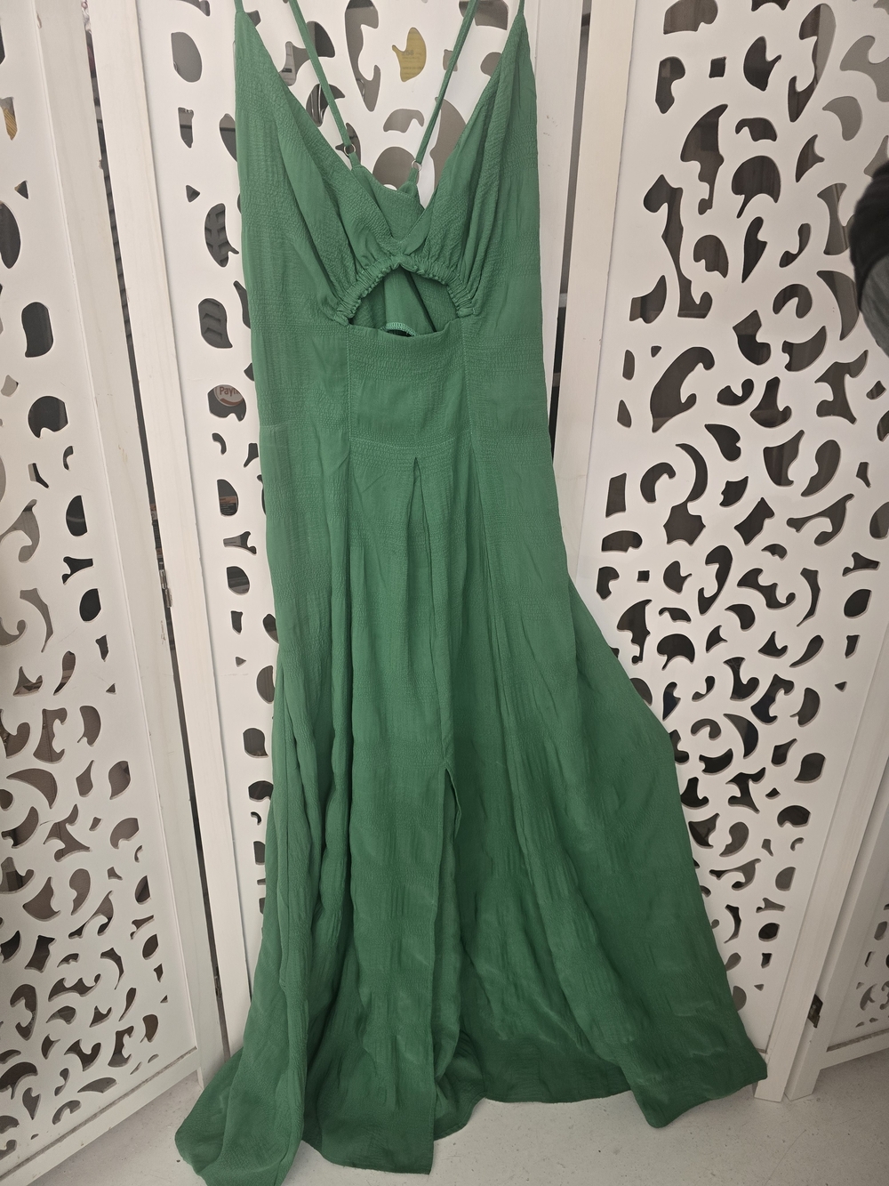 Showpo Green Maxi Dress with Strappy Back